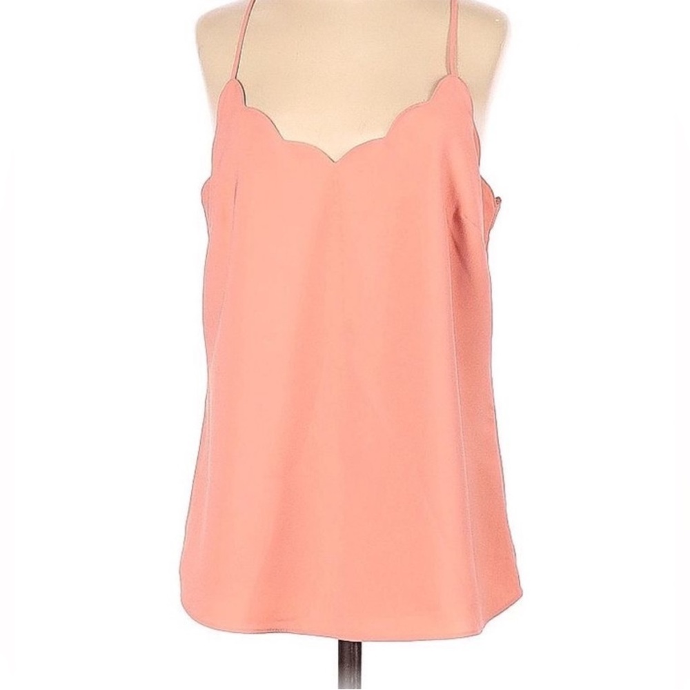 Scalloped Pink Cami Top